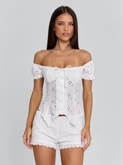 Selvia Shorts White