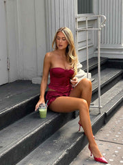 Lucine Shorts Deep Red