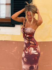 Catania Maxi Dress Vanya Chocolate