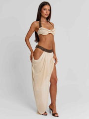 Maisie Maxi Skirt Beige