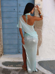 Fiza Maxi Skirt Teal
