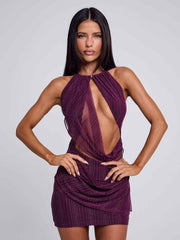 Beautrix Mini Dress Deep Purple