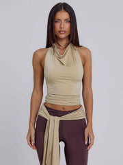 Minna Pant Brown Tan