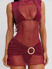 Ziane Mini Dress Burgundy