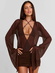 Roberta Mini Dress Chocolate